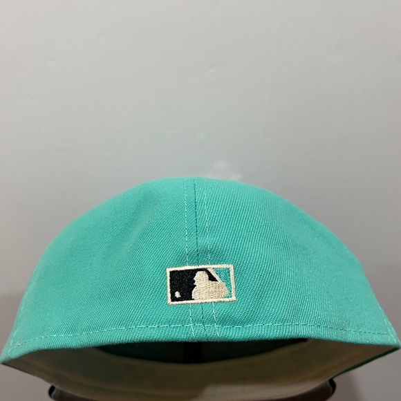 New Era, 59Fifty Fitted Hat, New York Mets, Green & Black - Picture 7 of 11